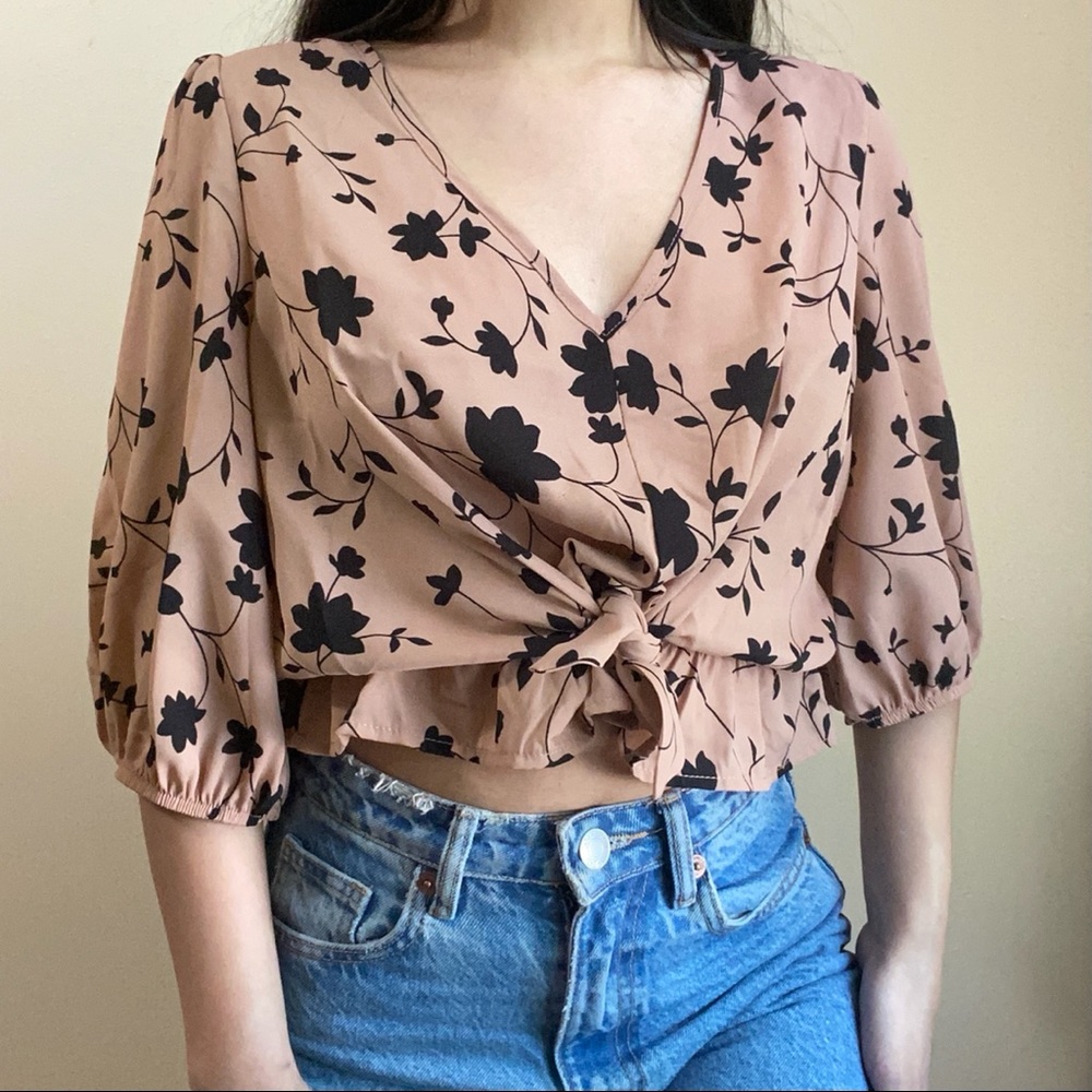 Sienna Sky Floral Blush Light Pink Blouse